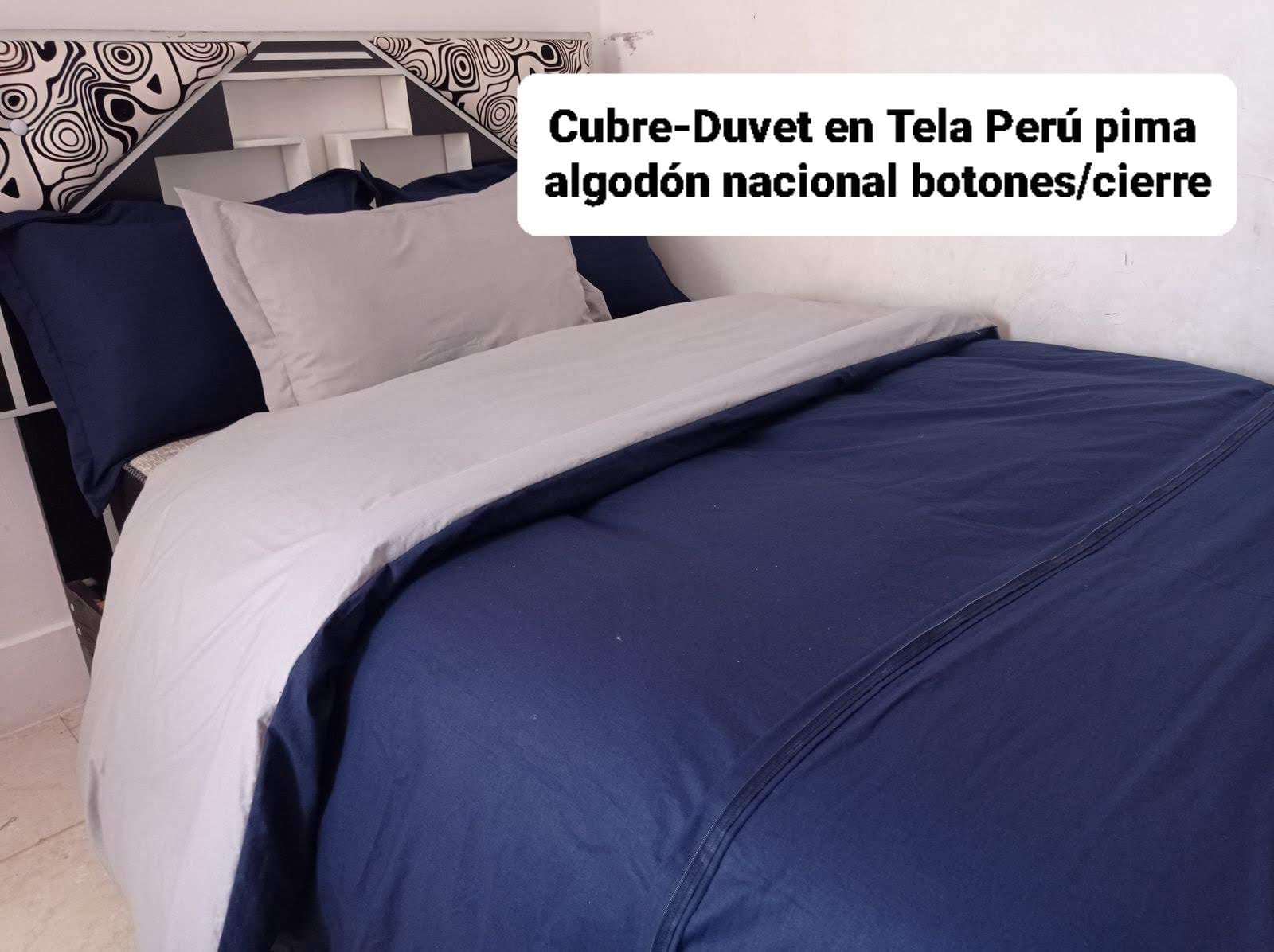 cubre duvet peru pima boton - cierre